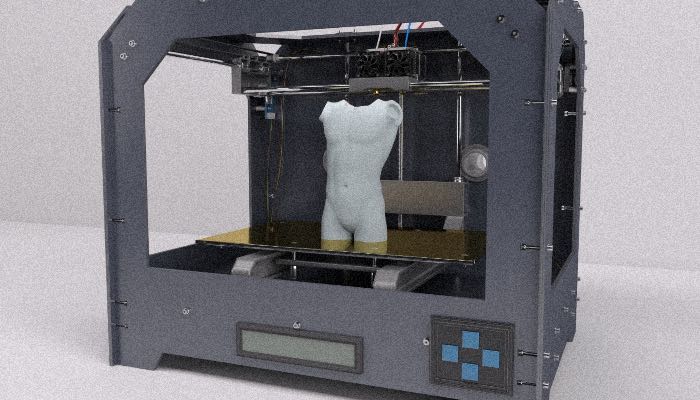 a 3D Printer with a decorative item being printed 